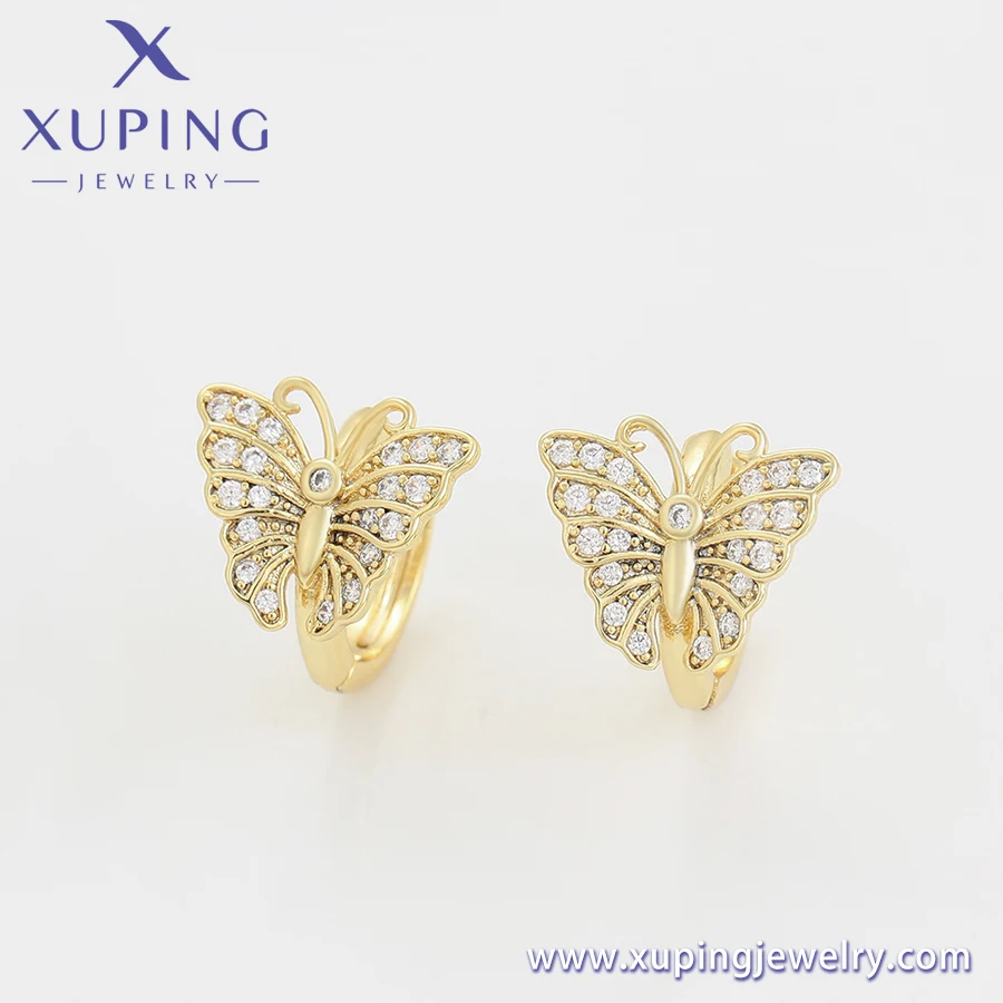 A00916728 xuping jewelry Korean popular exquisite animal series butterfly diamond 14K gold color jewelry set