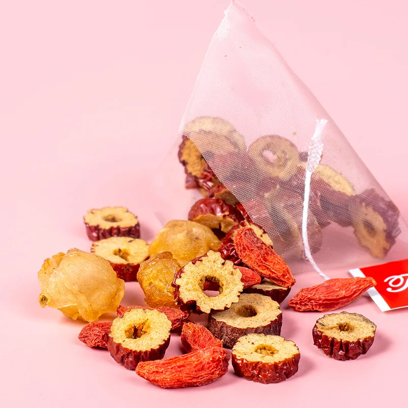 manufacturer wholesale Red Jujube longan goji Berry Health Herbal Tea individual bags customized box packages