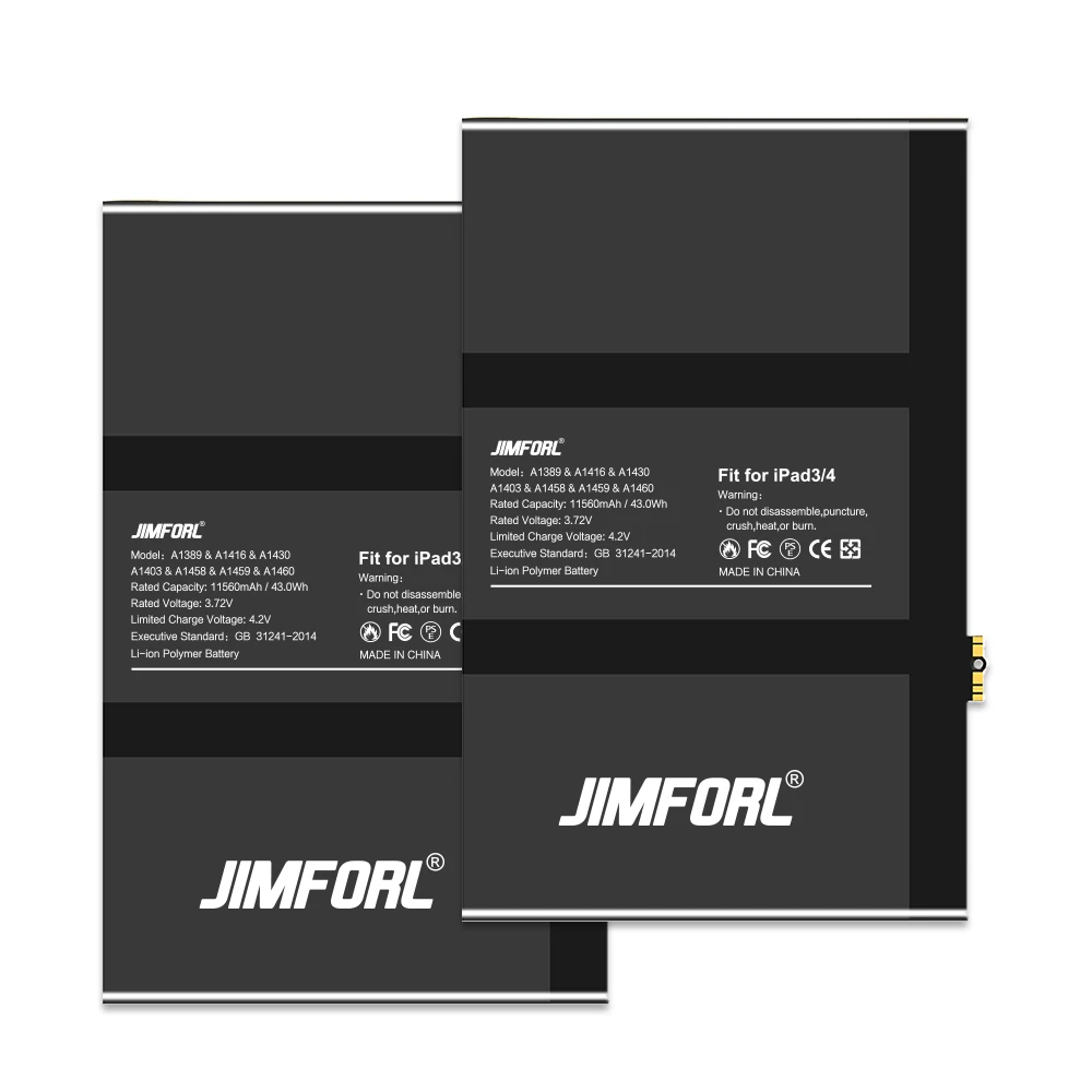 Original 100% capacity battery for ipad 3 battery ipad 4 batterie lithium ion 11560mah