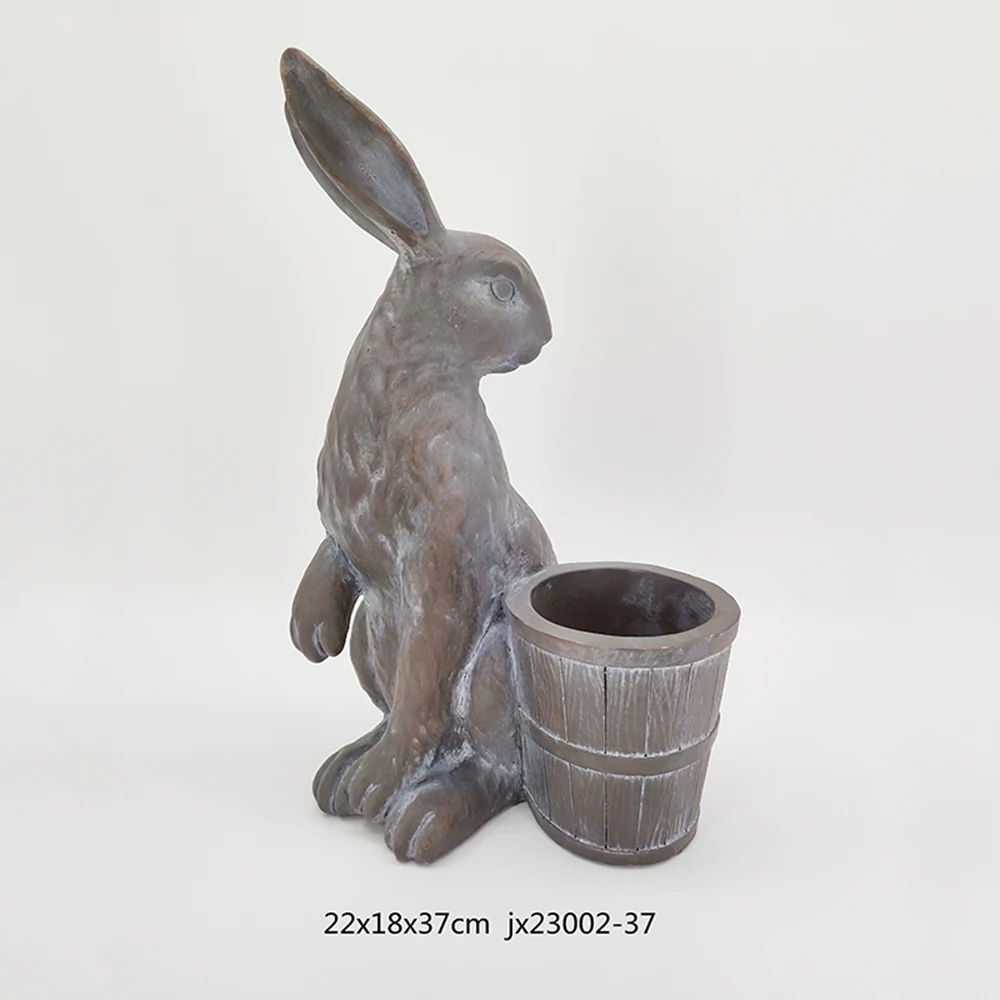 Easter Bunny Magnesia Crafts Flower Pot Garden Decoration Bunny