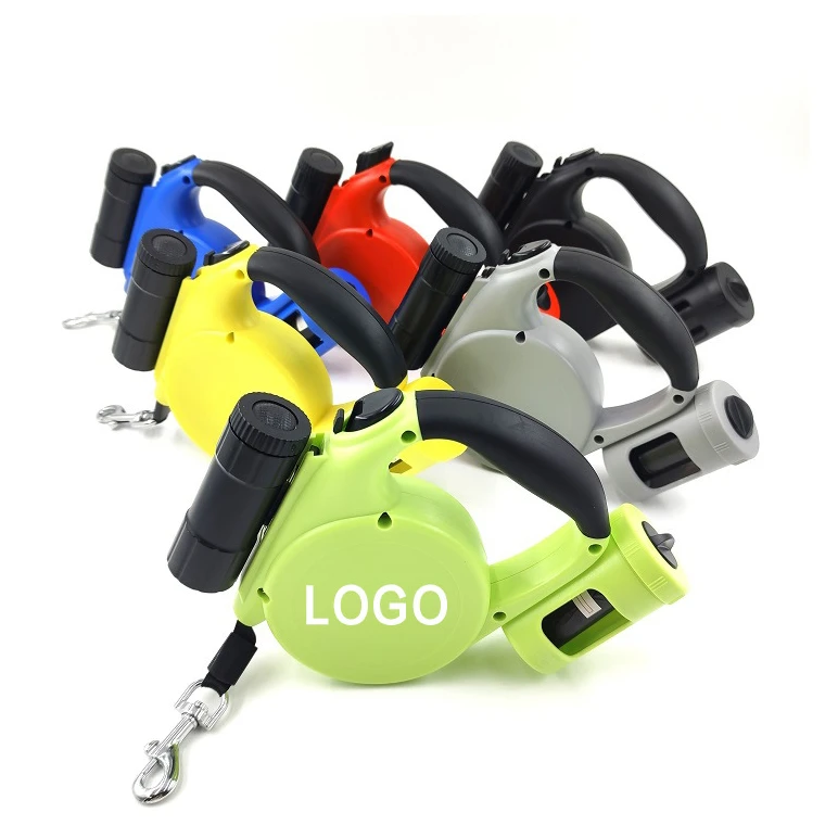 pet traction rope dog lessh black trtractable long 15 ft with poop bag holder led light harness printed small dogs collar set