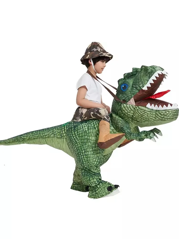 Flagnshow Manufacturers T Rex Dinosaur Costume Latex Body Inflation Suits Chub Dragon Inflatable Dinosaur Costume  For Kids