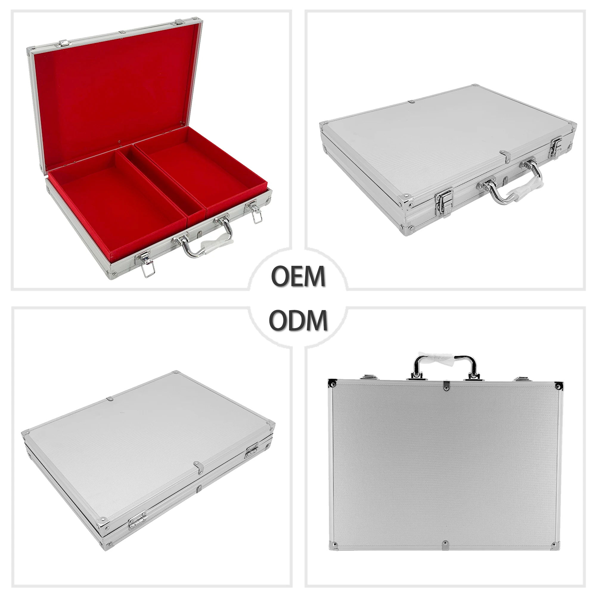 Custom Size Sliver Aluminum Knife Handle Tool Case with Foam