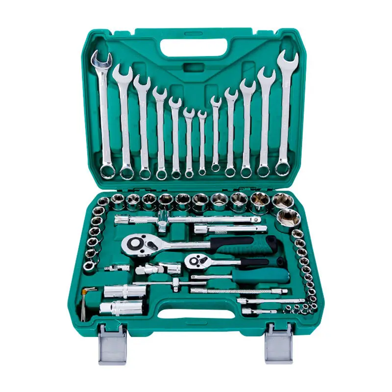 61pcs Mirror Polish Hand Tool Set Chrome Vanadium Tools Kit Set For Motorcycle Repair
