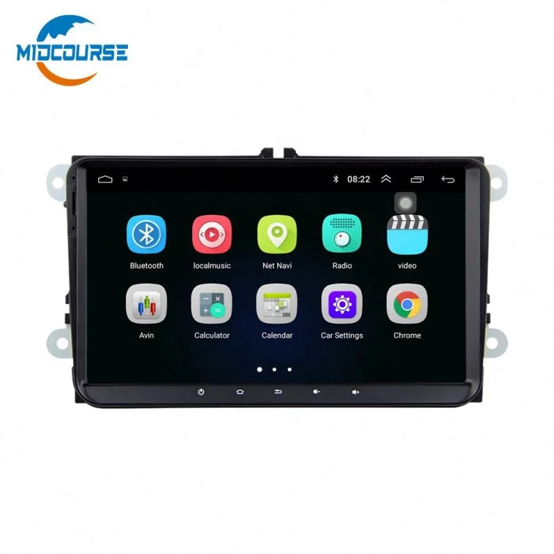 MIDCOURSE Android 8.1 Car Multimedia player GPS navigation For Skoda/Quadvia/Fabia/Rapid/Yeti/Superb/VW/Seat car dvd player