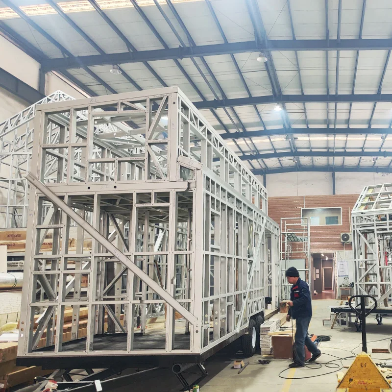 Ready to Ship Mobile Tiny House with Trailer for Camping/Resort/Garden Studio/Home Office