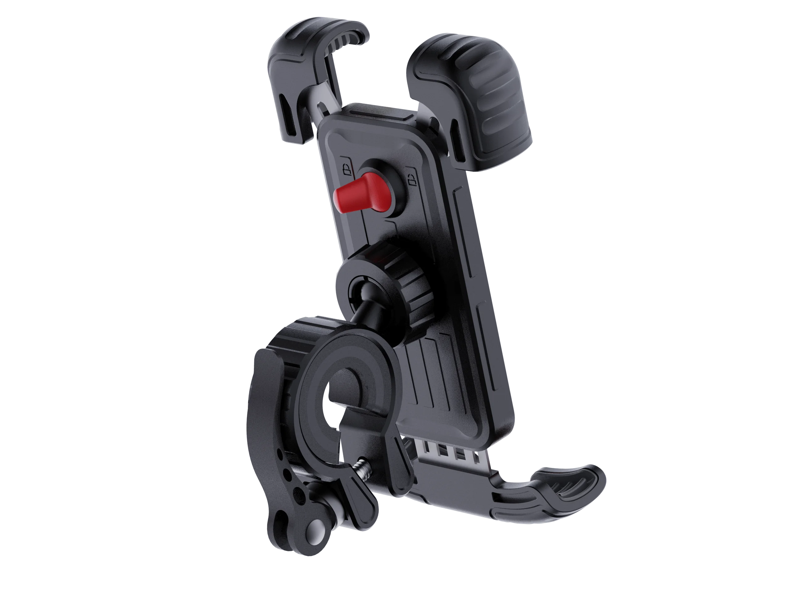 
mobile phone bike holder four corner clip can firmly protect the mobile phone, which is a safe and reliable bicycle bracket 