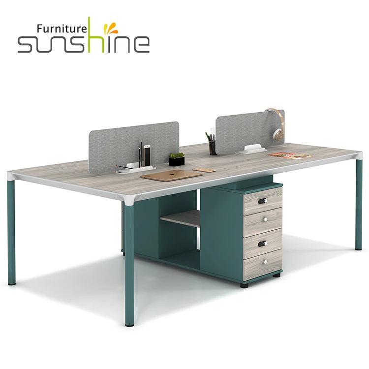Executive Open Work Station Seat Steel Thickness Persons Workstation Aluminium Frame Stand Shelf Drawers Storage Tidy Partition