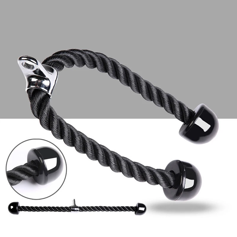 Gym Cable Machine Attachments Exercises Heavy Duty Nylon Bicep Tricep Pull Down Rope