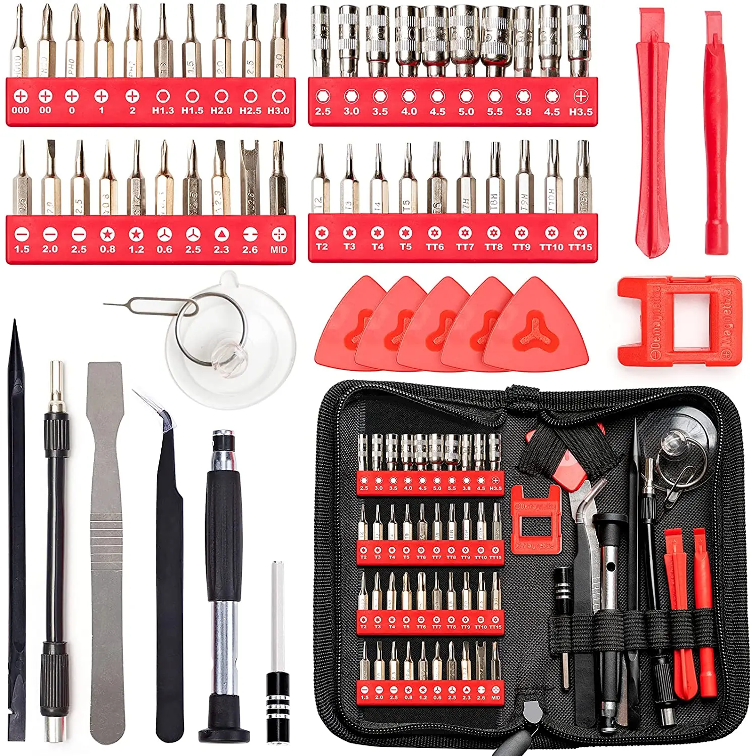 Electronics Repair Tool Kit for PS4 Xbox One 56 in 1 Precision Screwdriver Set for Game Controller Computer Laptop PC