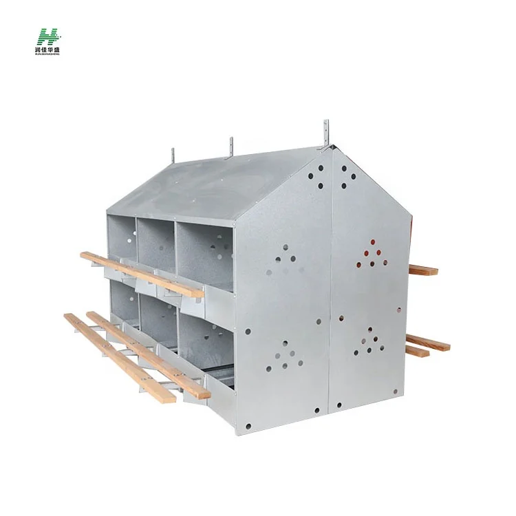 Poultry Hens layer Coop Farm House Layer Chickens Nesting 24 Holes Boxes