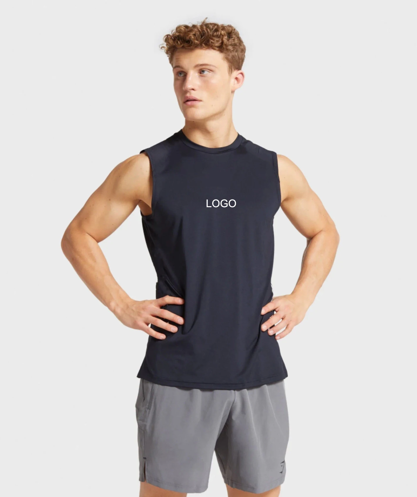 Оптовая продажа, мужская спортивная майка, индивидуальный жилет для фитнеса, Мужская одежда для активного отдыха