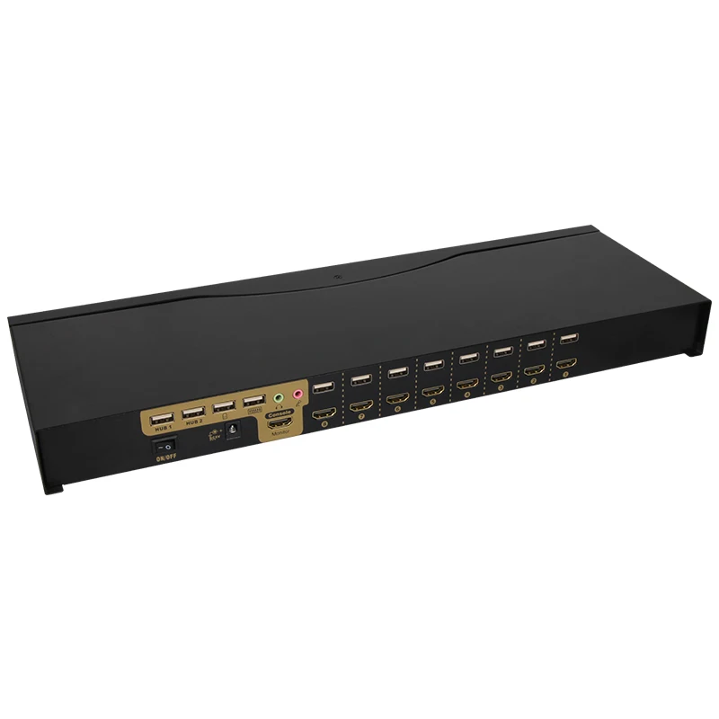 VCOM 4K HDMI KVM Switch 8 Port HDMI V2.0 High Speed 4K 60Hz 2160P HDTV HDMI Cable to USB Cable 3.5mm Audio Computer