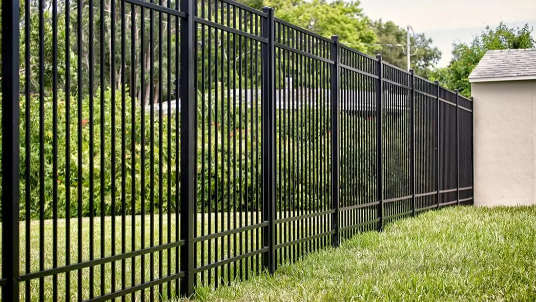 Luxury handrail fence balcony railing custom matte wrought iron handrail garden landscape metal border fence