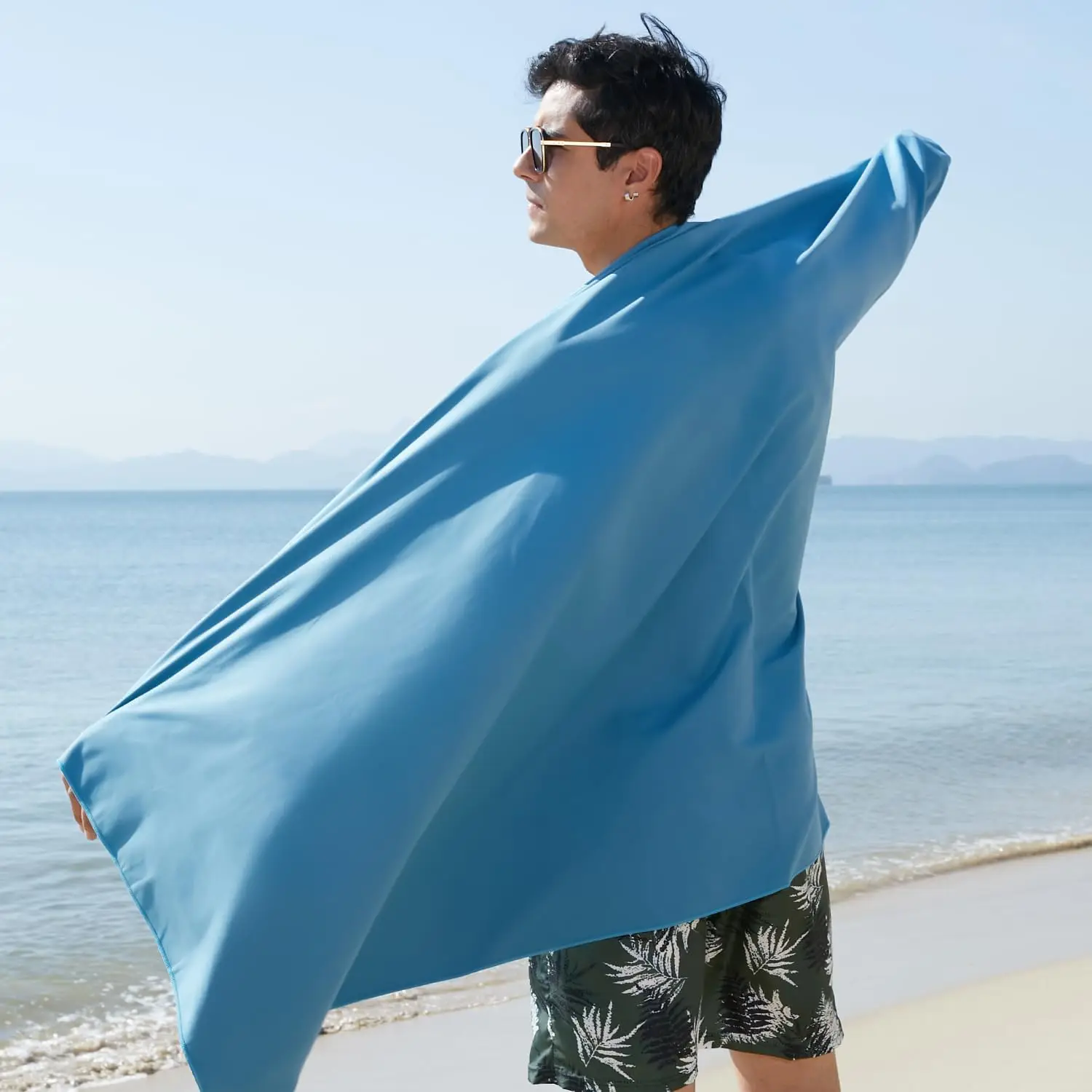Summer Quickly Drying RPET Recycled Fabric Microfiber Absorbent Sand Free Swimming Pool Beach Towel
