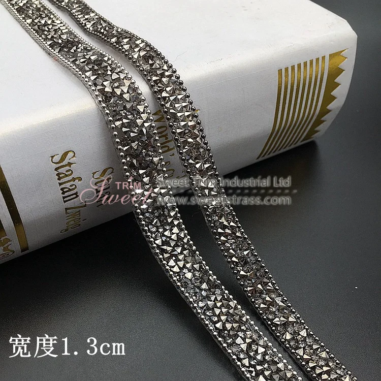 Rhinestone Sticker Diamond Ribbon Self Adhesive Crystal Tape Trim Applique for Wedding Car Home Decoration