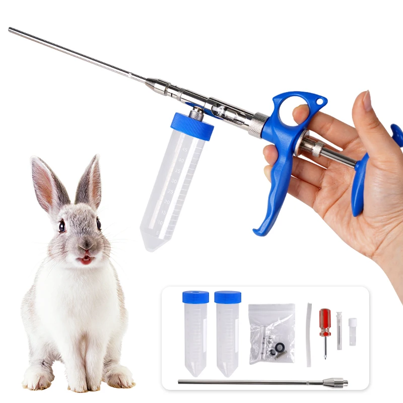 Veterinary Rabbit AI Gun Semen Sperm Collector Injector Animal Artificial Rabbit Insemination Gun