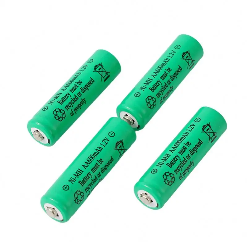 Aa перезаряжаемая nimh батарея 1 2 В 600 мАч aa 600mah v ni mh