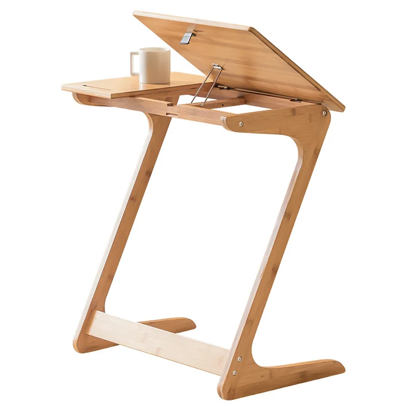 
Z-shape bamboo snack laptop desk night stand Couch Side table for living room sofa tables furniture 