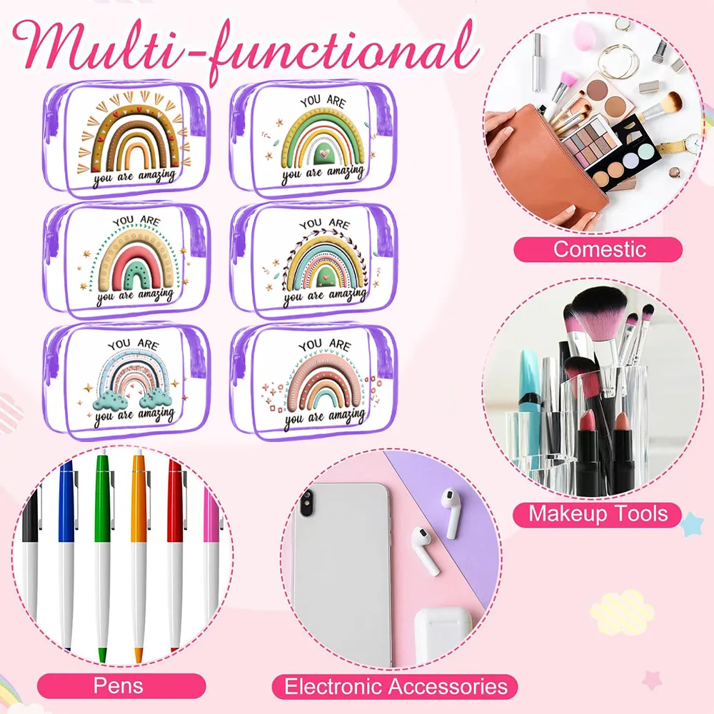 Personalized Custom logo transparent Travel Makeup Cosmetic Bag eco-friendly recycle PVC EVA Clear Travel Toiletry Storage Bag