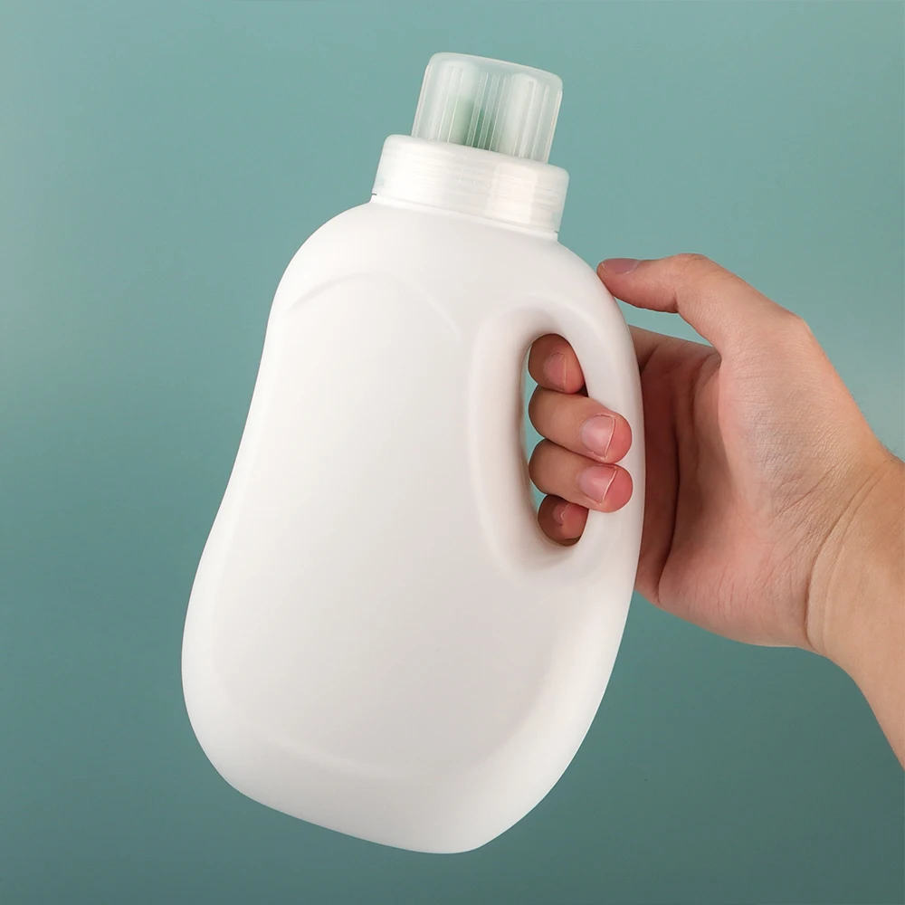 Eco Friendly HDPE 1200ml Liquid Detergent Bottles Screw Cap 1000 L 32OZ Fabric Softener Container Bottle With Measurement