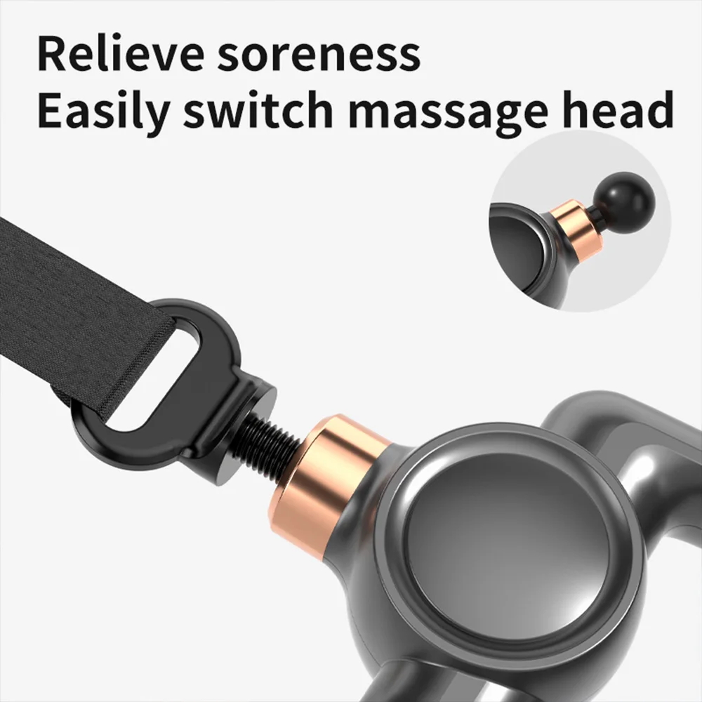 New Design Amzn Handheld Cordless Electric Deep Tissue Muscle Massage Gun With Belt Fitness Massager Belt
