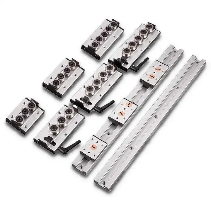SGR10  Built-in Double Axis linear Guide SGB Locking Roller Slider Aluminum Slider Rail Platform Track Slider  SGB10 3 4 5 Wheel