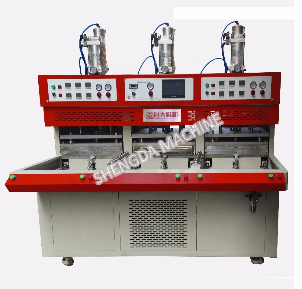 Computerized KPU seamless welting forming machine (2 Hot and 1 Cold)/ 3D sport shoe upper TPU welding machine