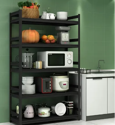 Adjustable Kitchen Organizer Storage Rack Warehouse Easy Install 5 Layer Steel Storage Shelf Rack