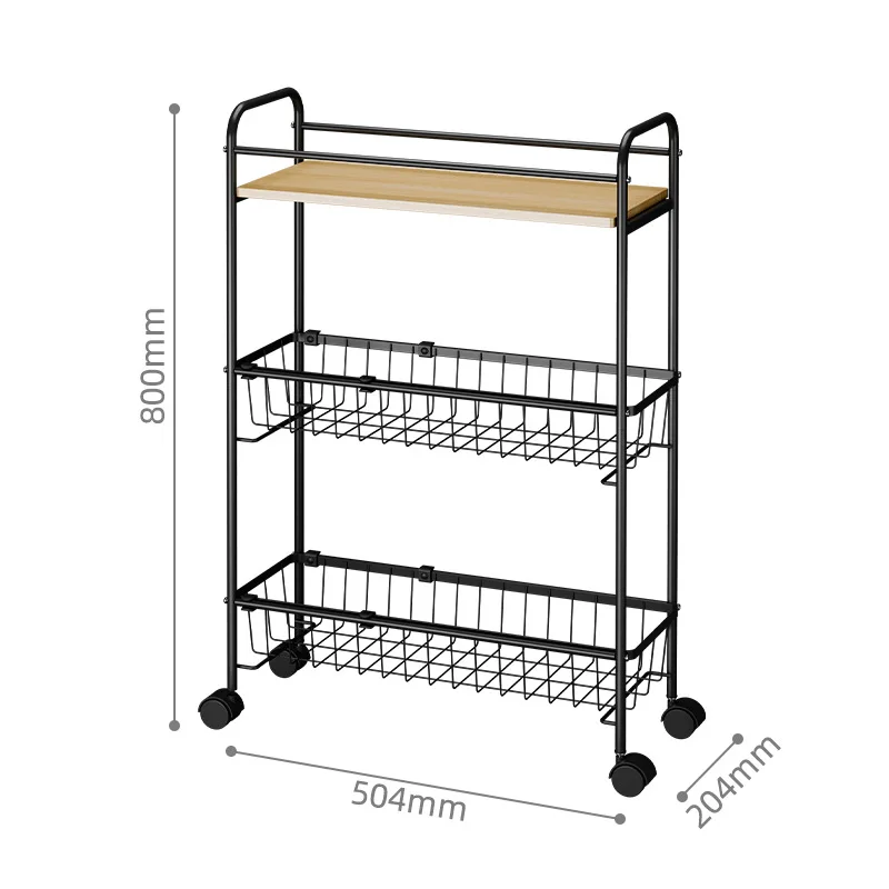 Clip Narrow Shelves Removable Living Room Kitchen Storage Shelves Refrigerator Side Snacks and Toys Storage Racks