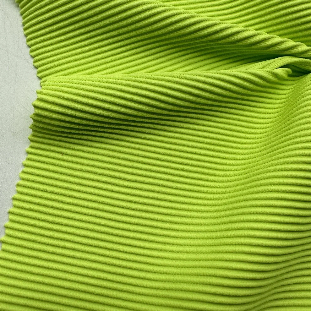 high quality recycled swimwear fabric twill knitted stripe rib for sportswear bikini swimsuit 4 way stretched eco swim fabric