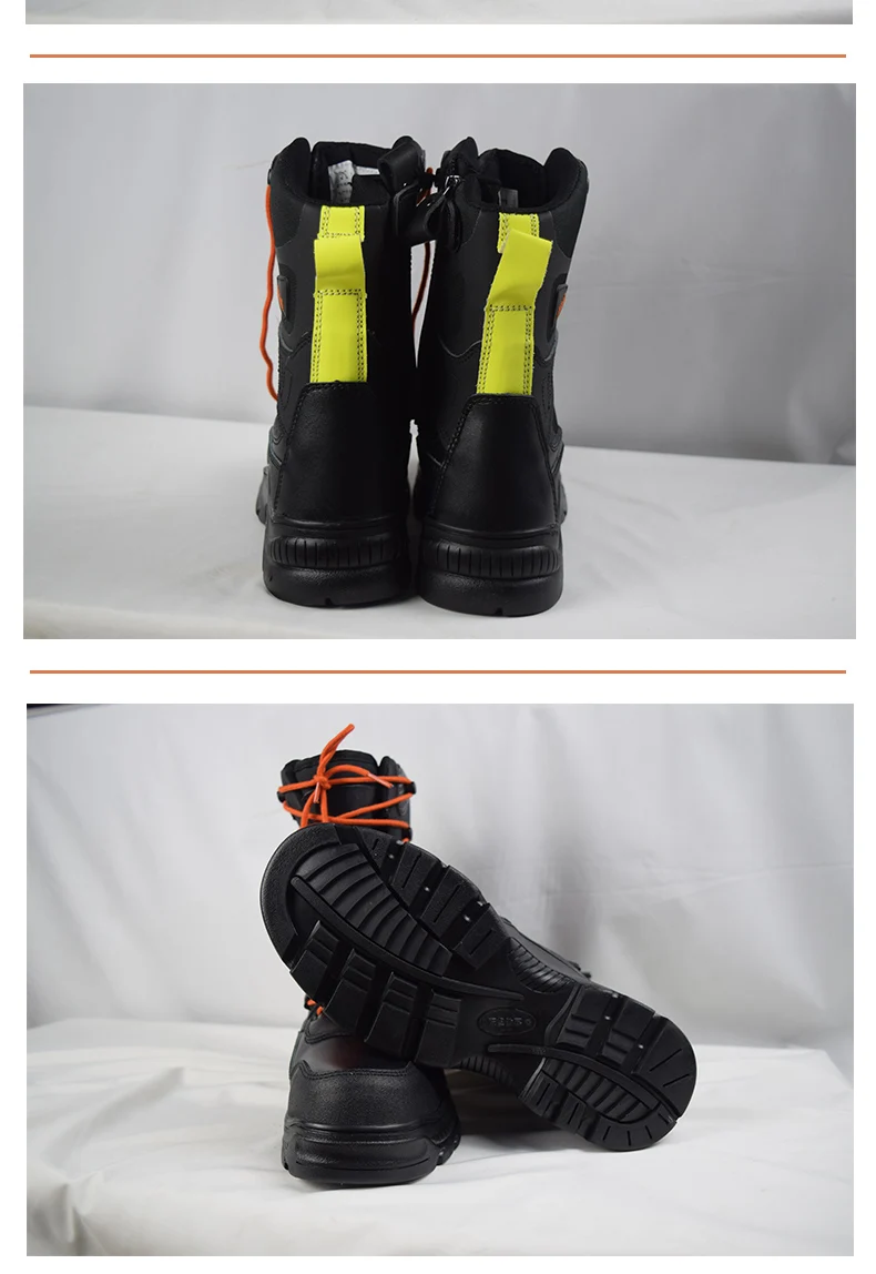 DA OEM China factory Fire Resistant Fire rescue Anti Puncture firefighter leather boots