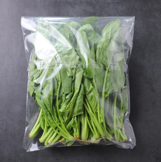 Supermarket vegetable packaging bag vegetable fresh-keeping bag transparent OPP self-adhesive bag with hole