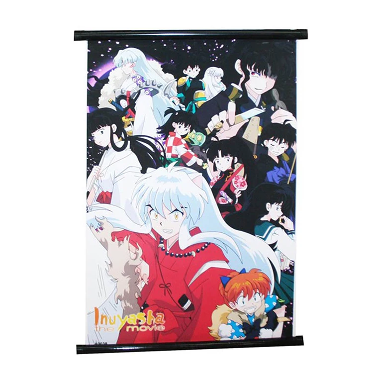 В японском стиле; Модная кружевная ткань Scrolls настенный Аниме прокрутки плакат для украшения