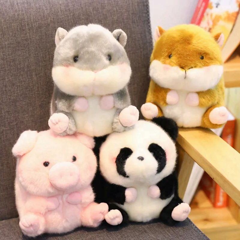 Manufacturer Customized Cute Ball Shaped Chubby Pink Pig Stuffed Animal Plush Toy for Kids Girls Boys Baby