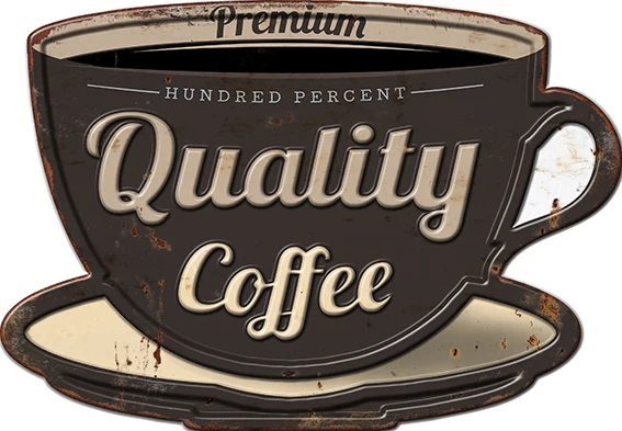 Wholesale Custom Embossed Coffee Bar Pub Sign Metal Crafts Vintage Lighted Tin Poster Signs for Home Wall Decor
