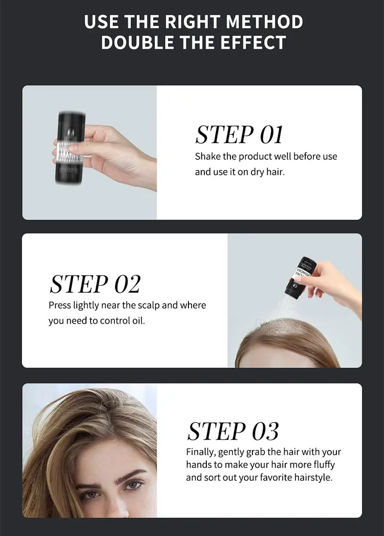 Фирменная пудра для объема волос, Органическая Текстурирующая пудра для волос 8 г, мгновенная пудра для укладки волос