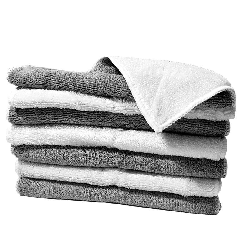 Wholesale Eco-friendly Household Natural Thickened Double-sided Microfiber Bamboo Kitchen Towel Cleaning Cloth