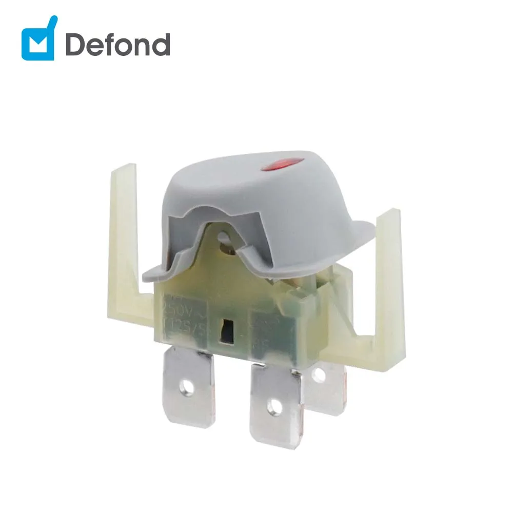 Defond boat switch with Led lights  BRF-1115-N-ADC32-32R ON-OFF 3pins round Rocker Switch for Vacuum Cleaner