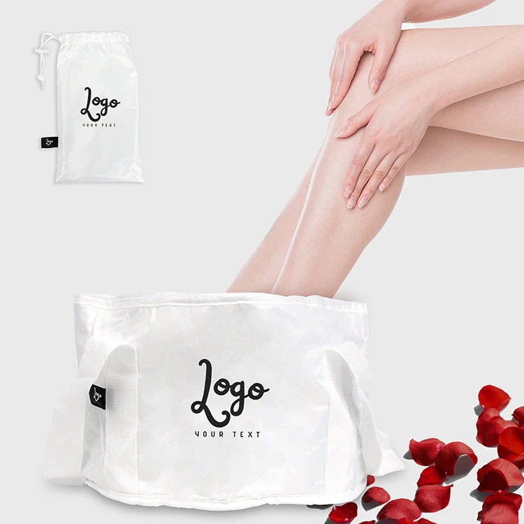Foldable Collapsible Portable Pedicure Foot Spa Wash Bucket Bath Basin Bag with Handles for Outdoor Camping Washing