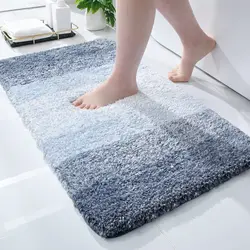 Yiwu Allo Super Soft Plush Shaggy Absorbent Bath Mats Non Slip Mat Alfombra Bathroom Rugs