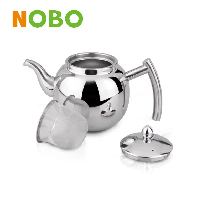 New kitchenware kettle double walled coffee drip tea pots stainless steel teapot with filter