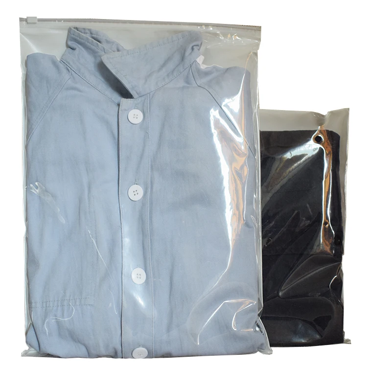 Wholesale Zip Lock Plastic Eco Friendly Frosted T shirt Packaging Bag Custom logo Apparel Clothing Packaging garment bag