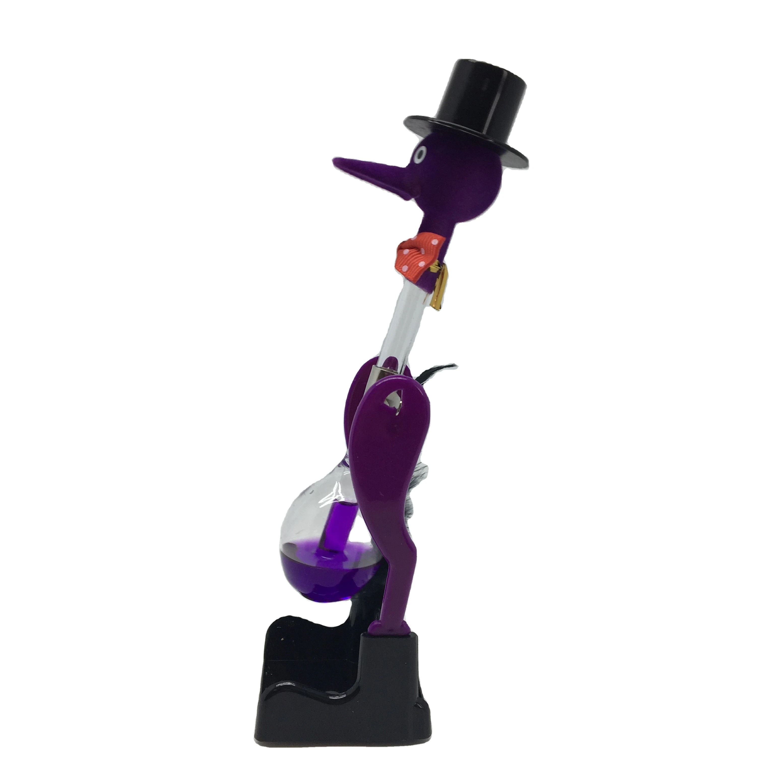 New Style Educational Toy Purple Body Red Bow Tie Drinking Bird
