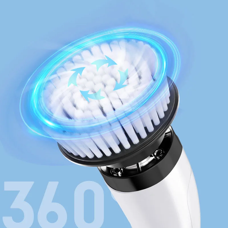 Hot Sell Household Electric Floor Power Drill Brush 9 In 1 Adjustable Cordless Spin Cleaning Brush Bathroom Tub Scrubber Brush