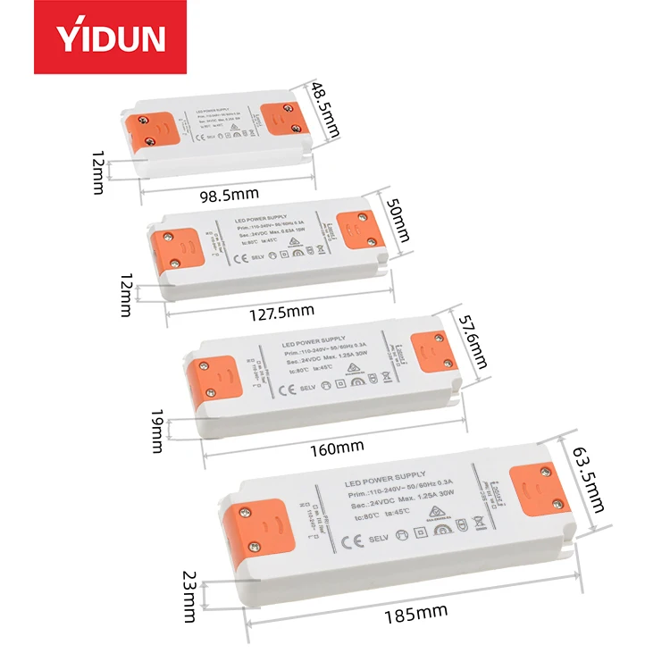 Новый одобренный CE 12 В постоянного тока Драйвер напряжения 1050 мА трансформатор с одним выходным типом светодиодной ленты 24 переменного Выходная мощность 60 Вт