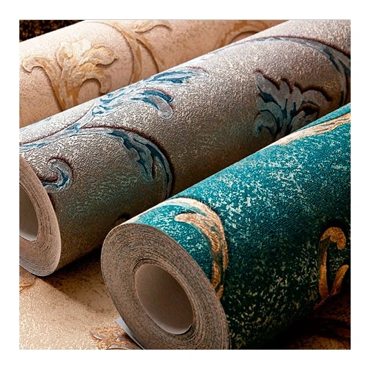 Classic Damascus Bedroom Living Room Vinyl Wallpaper, Commercial wallpaper wall coating covering