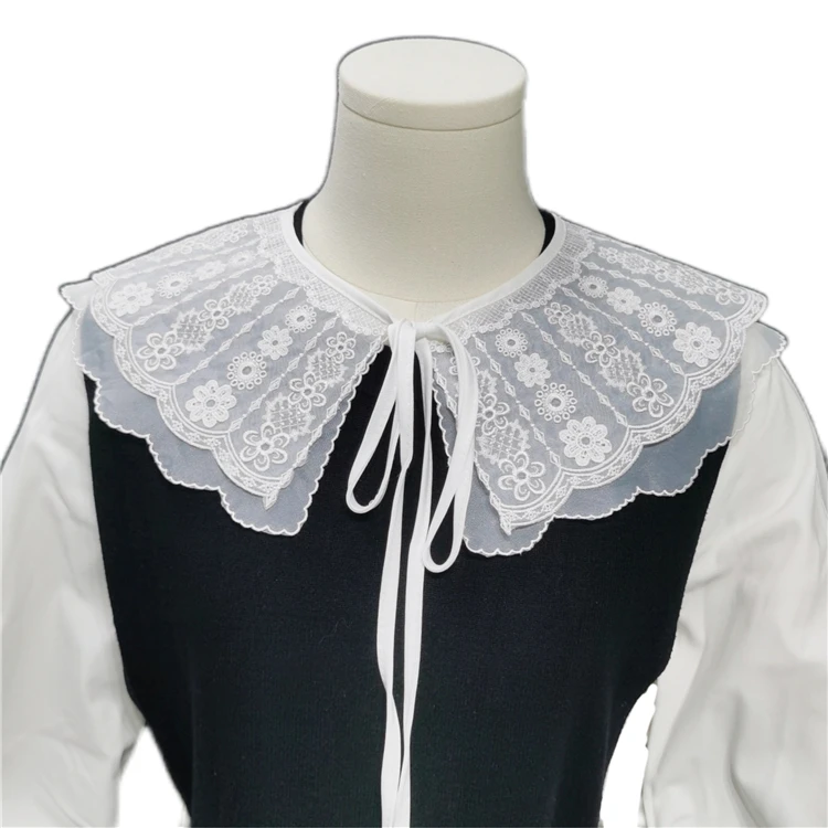 Chiffon Polyester Cotton Lace Collar Blouse Decorative False Collars Clothing Accessories Women