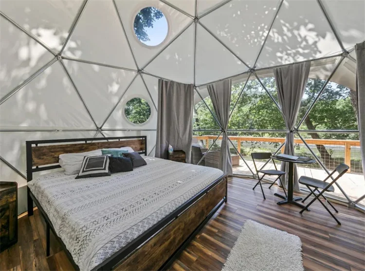 2024 Most Popular Big Space Weather Resistant Color Custom Tent Geodesic Domes for Glamping Recreation Hotel Rental