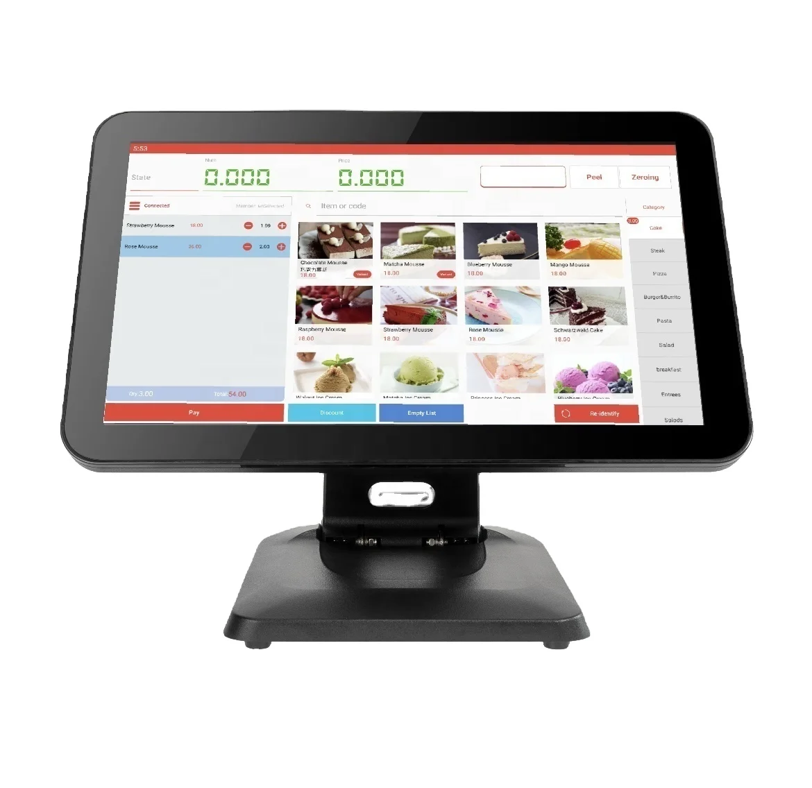 280FN Foldable Metal POS Terminals 15.6 Inch Touch Screen Cash Register Supports Android/Win with SDK Function